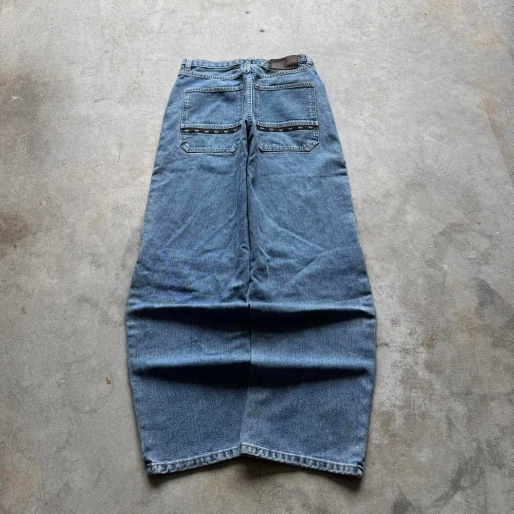 Baggy Mossimo Big Pocket Jnco Styl Y2k Vintage Denim Jeans 30x32 - Picture 2 of 8